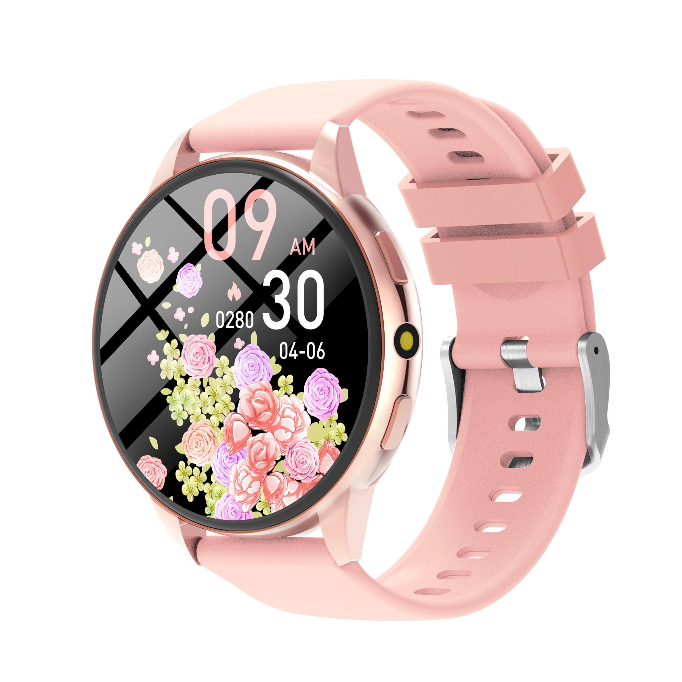 Smart Sports Watch with HD Round Screen, Step Tracking, Bluetooth Calling Multi-function Electronic Watch, Compatible with Android & IOS розовый