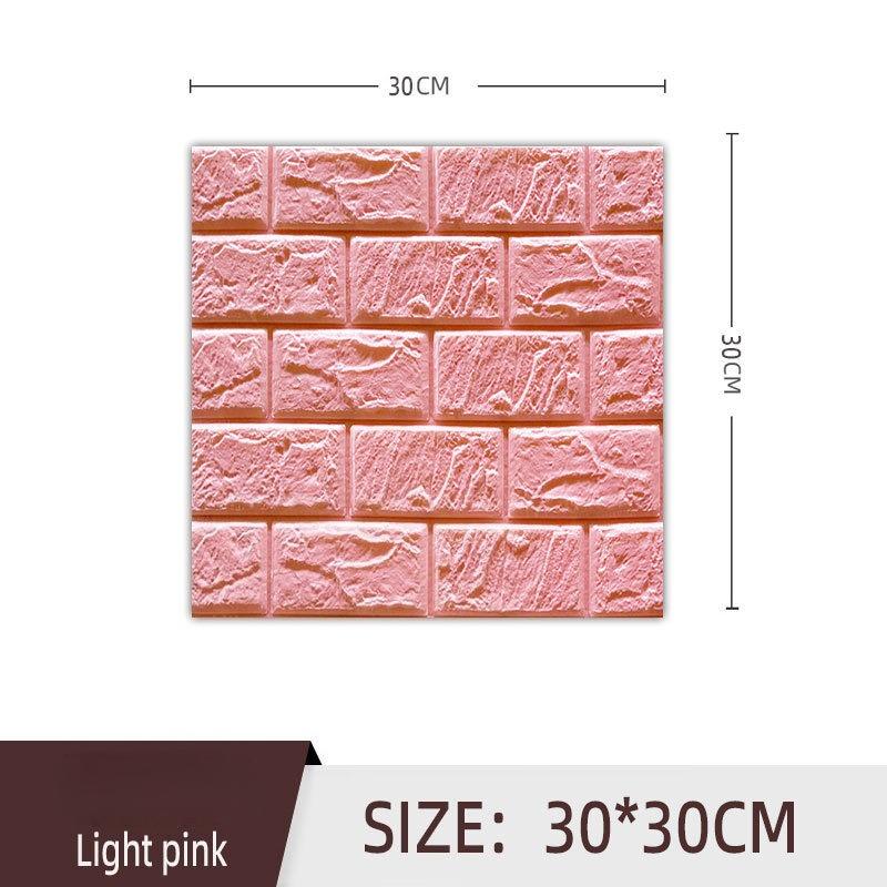 20Pcs 3D Brick Wall Panels Peel and Stick Adhesive Wallpaper for Living Room Bedroom Background Kitchen Decoration Home Decoration