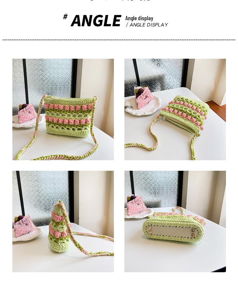 Regnbågstulpan DIY-kit: Handstickad Sommar Dopaminväska - Axel/Crossbody