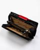 Women's leather wallet with snap and zipper - Peterson