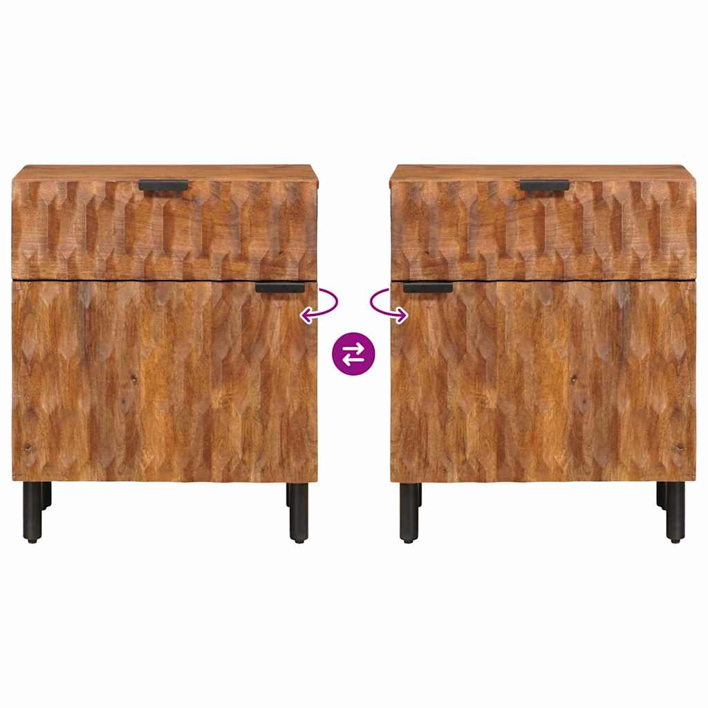 Nightstand Brown 50 x 33 x 60 cm Solid Mango Wood