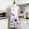 Set Of 6 Aprons With Floral And Butterfly Prints, Made Of Polyester, Suitable For Kitchen Cooking And As A Protective Garment