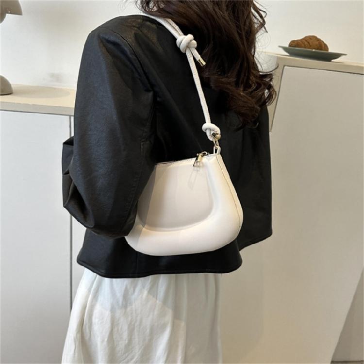 Leather Tote Bags Solid Color Handbag Armpit Bags Versatile Shoulder Bags