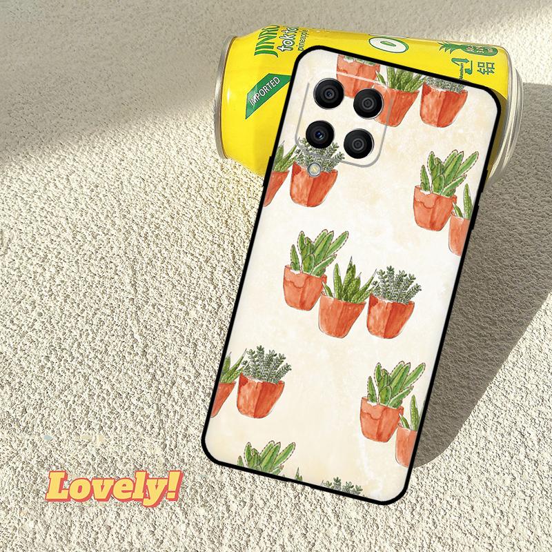 Cute Cactus Potted Plant Case For Samsung Galaxy M56 M06 M12 M32 M52 M35 M55 M15 M11 M13 M14 M16 M36 M31 M53 M34 M54