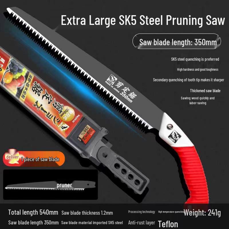 Japanese Great White Shark Hand Saw for Trees and Woodworking - Manual Handheld Saw
