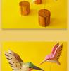 Handgeschnitzter Holz-Kolibri-Anhänger - Kreative kleine Vogel-Desktop-Dekoration Geschenk