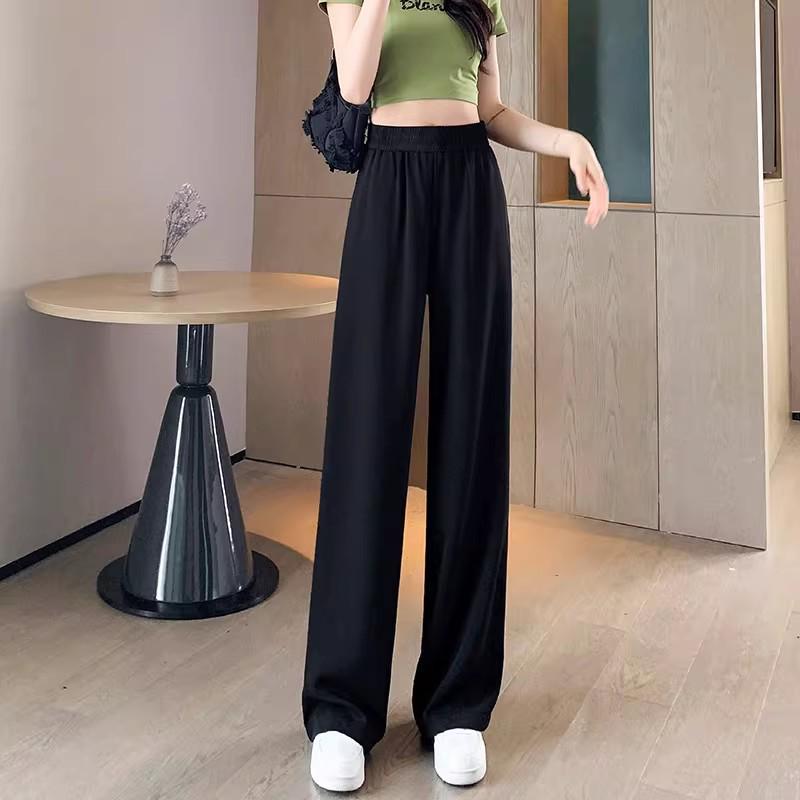 2026 Spring/Summer Women's High-Waist Wide-Leg Suit Pants - Lightweight and Loose Casual Style