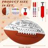 Size 6 Kids Football Custom Color Youth Football Color Your Own Footballs Includes Air Pump 12 Pcs Makers DIY Coloring Footballs Craft Gifts 10.4