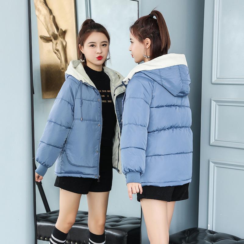 

Женская зимняя короткая куртка с капюшоном, маленькая стеганая куртка, пуховая хлопковая стеганая куртка, поколение XXXL