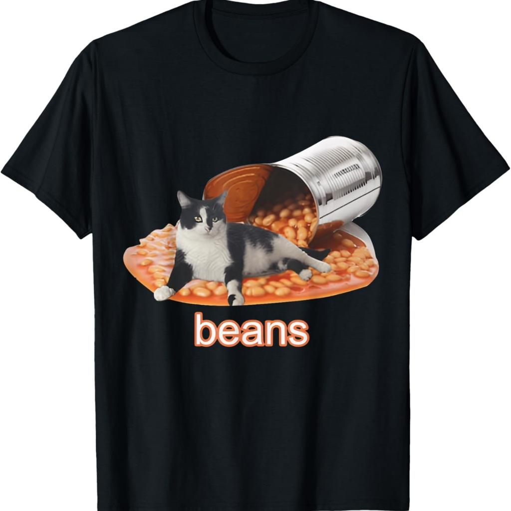 Cat In Can Of Beans & FUNNY MEME CUTE Cat T-Shirt for Men Women Girls Kids