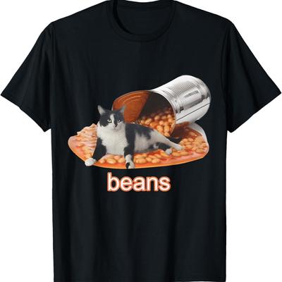 Cat In Can Of Beans & FUNNY MEME CUTE Cat T-Shirt for Men Women Girls Kids