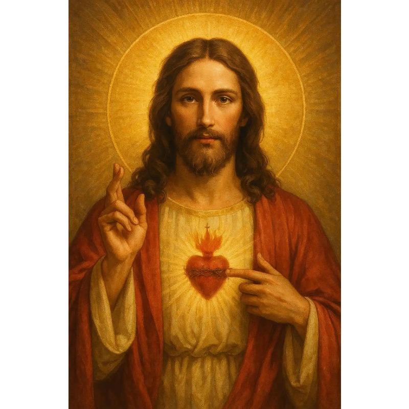 Newlyweds Jesus Catholic Posters Classic Pray Motivational Spirit Modern Prints Canvas Wall Art Picture Home Living Room Decor