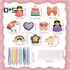 DIY Faux Diamond Painting Kit Cartoon Princess Beads Painting Set Pen Beads Stickers Patterns Painting Kit Gift for Beginners Kids