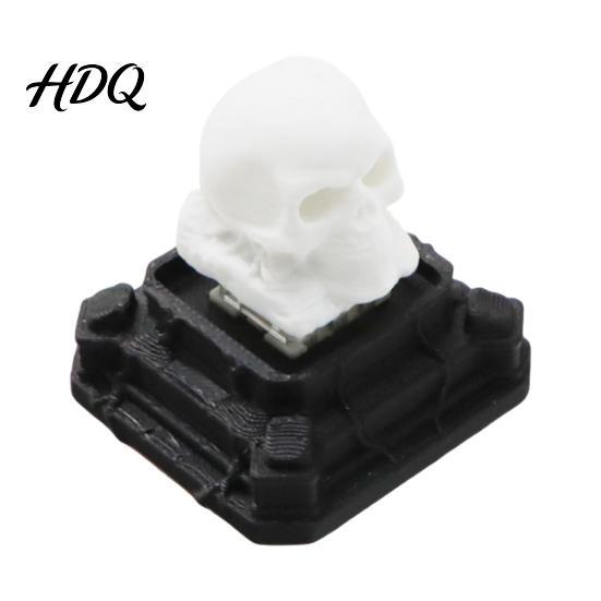 Ghost Keychain Pendant Halloween Fidget Clicker for Stress Relief Pumpkin Skull Witch Office Reliever Hat Finger Clicker 3D Printed Push Button Bag