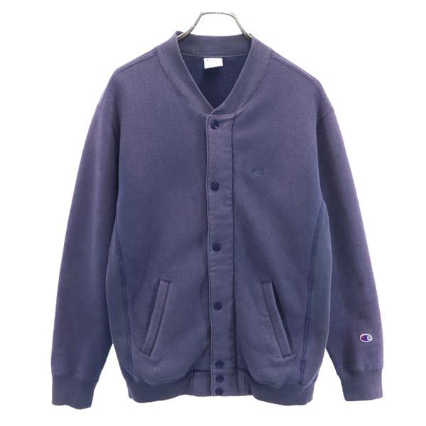 Champion Mono Blue Replica sweat Jacket M Navy system Back brushed Men's Used