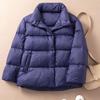 Fashion Short White Down Bread Keep Warm Women Down Jackets Korean Thicken Lightweight Down Parkas