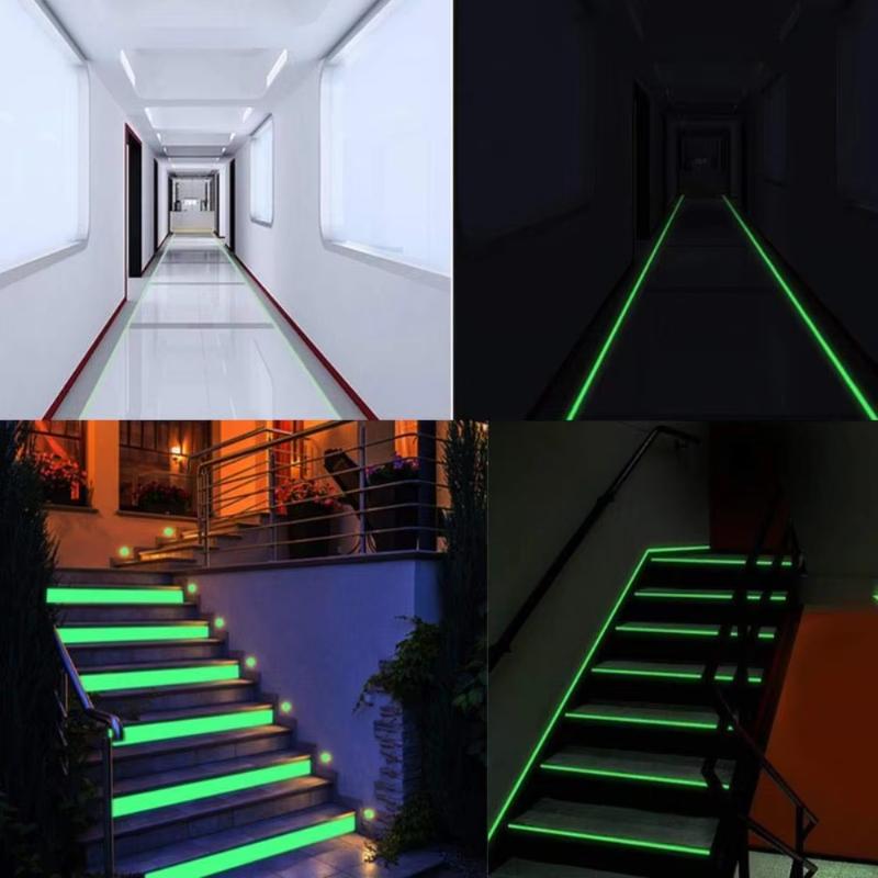 1PCS Luminous Tape Green Waterproof Fluorescent Tape,Glow-in-the-dark Tape Stair Stage Skateboard Bicycle Decoration Safety Tape