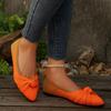 Casual Breathable Women's Knitted Shoes 2025 Spring and Summer New Gradual Change Pointed Flat Heel Soft Sole Comfortable Single Shoes