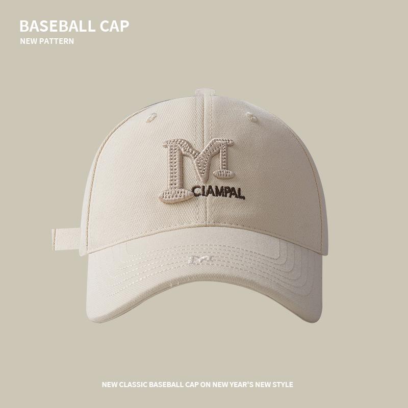Retro Baseball Cap Female Retro Big Head Wide Brim Show Face Small Student Sun Hat Tide Peaked Cap