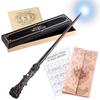 Harry Potter Illuminated Wand Set (with Light), Ribbon Box with Spell List, Admission Ticket, Atlas, and Wax Seal, Highly Restored Magic Wand Party Pr