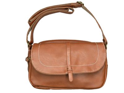 Everett Women's One-Shoulder Pochette with Synthetic Leather, 3 Compartments, Large Capacity, Horizontal Storage, Fits 500ml PET Bottles, Simple,
