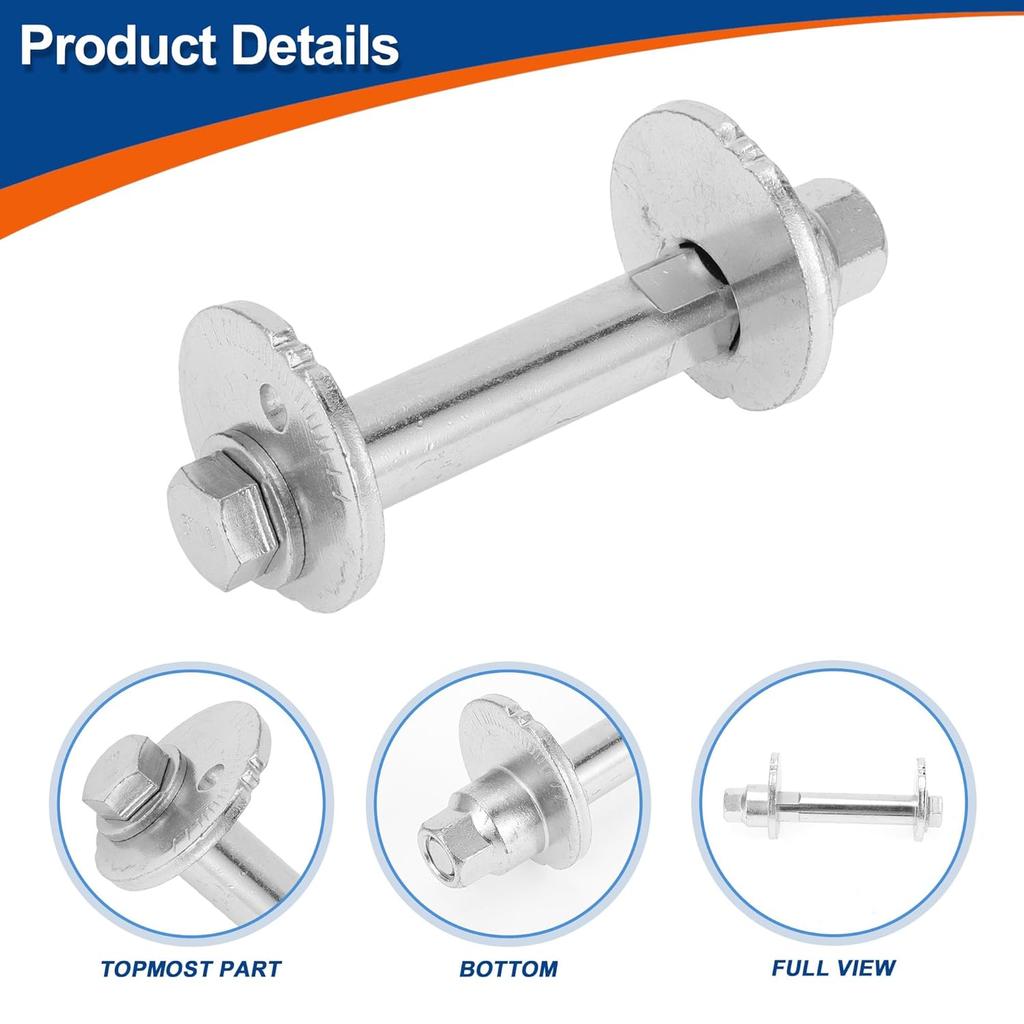 ACROPIX Camber Alignment Bolt Front Alignment Bolt for Toyota Tacoma 2.4L 2.7L 3.4L 1996-2004 for Toyota 4Runner 2.7L 3.4L 1996-2002 with Nuts Cam