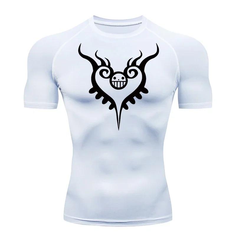 Men's Gym Workout Fitness Summer Compression Shirts Comfortable Quick-Drying Rash Guard Fashion Short Sleeve Athletic Tshirt Tees Tops