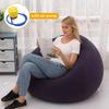 GGE Large Lazy Inflatable Sofa Chair - PVC Flocked Lounger Bean Bag Couch Tatami for Living Room & Outdoor Camping