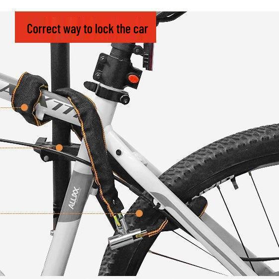 Přenosný protizlodějský řetězový zámek na kola a motocykly