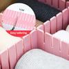 4pcs Household Adjustable Drawer Divider Storage Cabinet Underwear Socks Free Separation Plastic Board Drawer Organizer