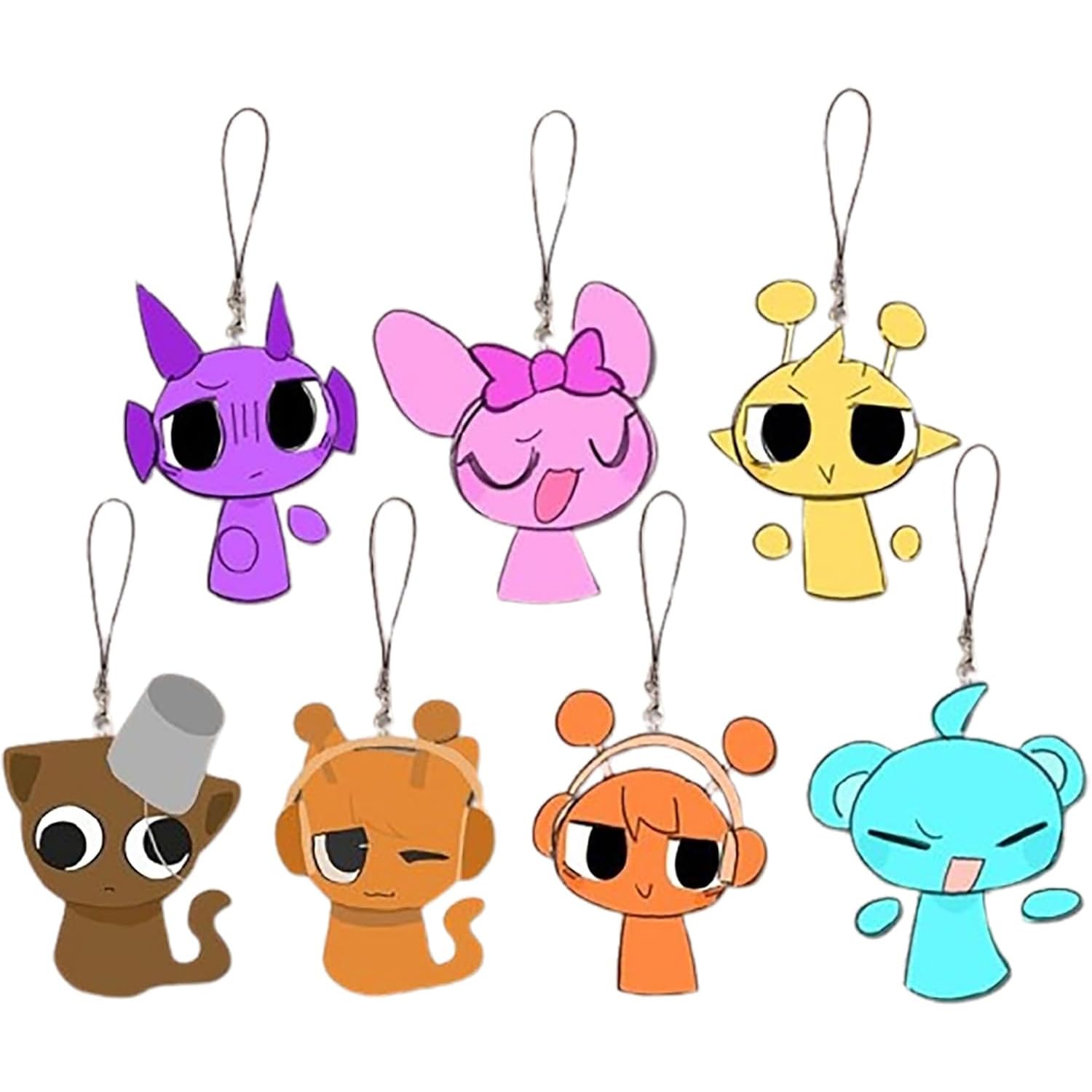 

Sprunky Keychain 7 Pieces Acrylic Keychain Goods Charm Pendant Acrylic Decoration Cute Character Unofficial [Small Shop] [Item]
