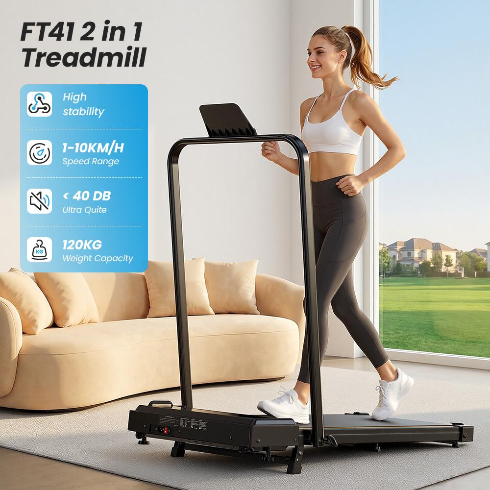 Formill FT41 Brushless Motor Walking Pad Incline Treadmill with Handle Bar 1–10KM/H Speed LED Display Remote Control Compact Home Office Treadmill