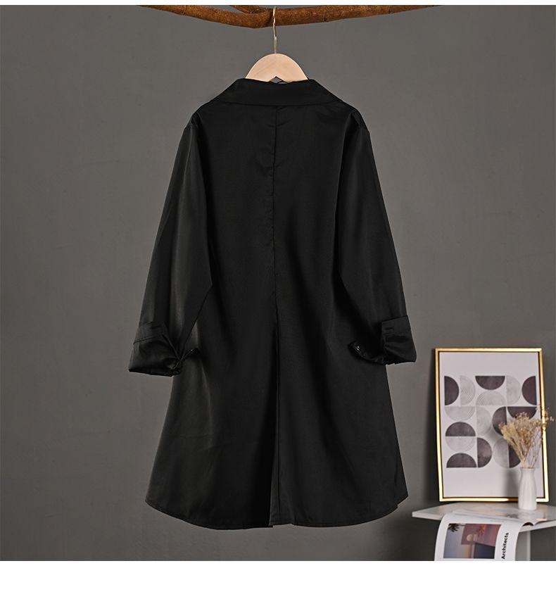 Women's Korean Style Solid White Long Sleeve Maxi Shirt Dress - Spring/Autumn