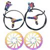 ZOOM Regenboog Externe / Interne Bedrading Hydraulische Schijfrem Fiets Voor +Achter 900 1500mm Slang MTB Fiets Oliedrukremmen