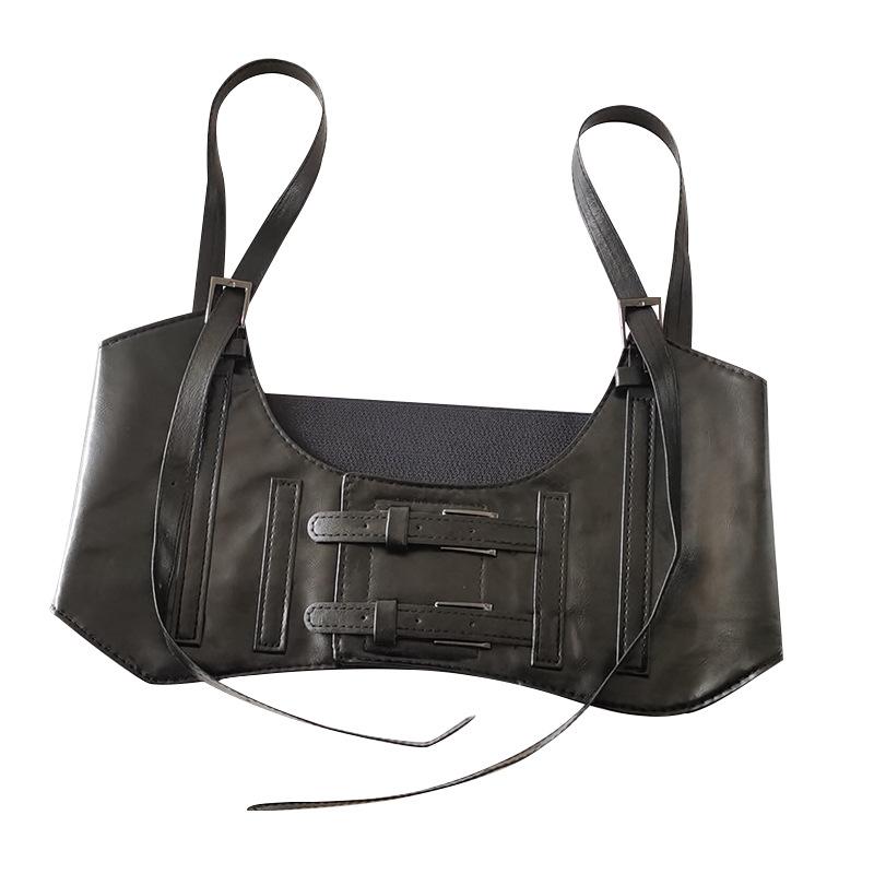 Xianyi European and American Fashion Strap-type Waist Seal Decoration Ins Style Elastic and Versatile Belt Black Thin Waist Women P17