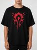 Tribal Logo WOW Unisexs and WoUnisexs Game Tshirt Cotton Breathable Regular Edition Short Sleeve Tshirt Pattern Printed Tshirt