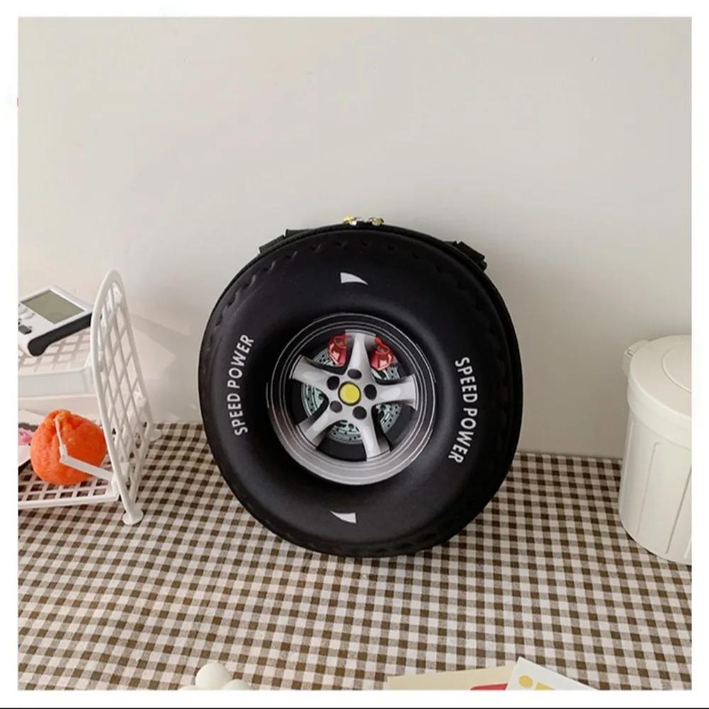 Colorful Tyre Shaped Children's Schoolbag EVA Wheel Large Capacity Backpack Spinal Protection Load Reducing Kid Backpack