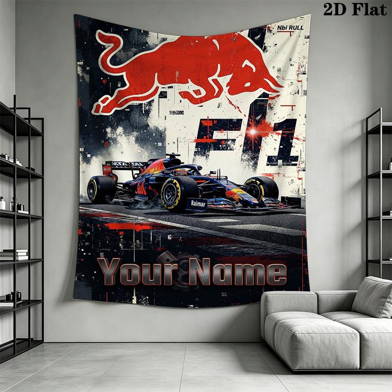 Name Custom F1 Wall Tapestry Aesthetic Wall Hanging Printed Fabric Blanket Decorative Tapestries for Bedroom Living Room Home Decor