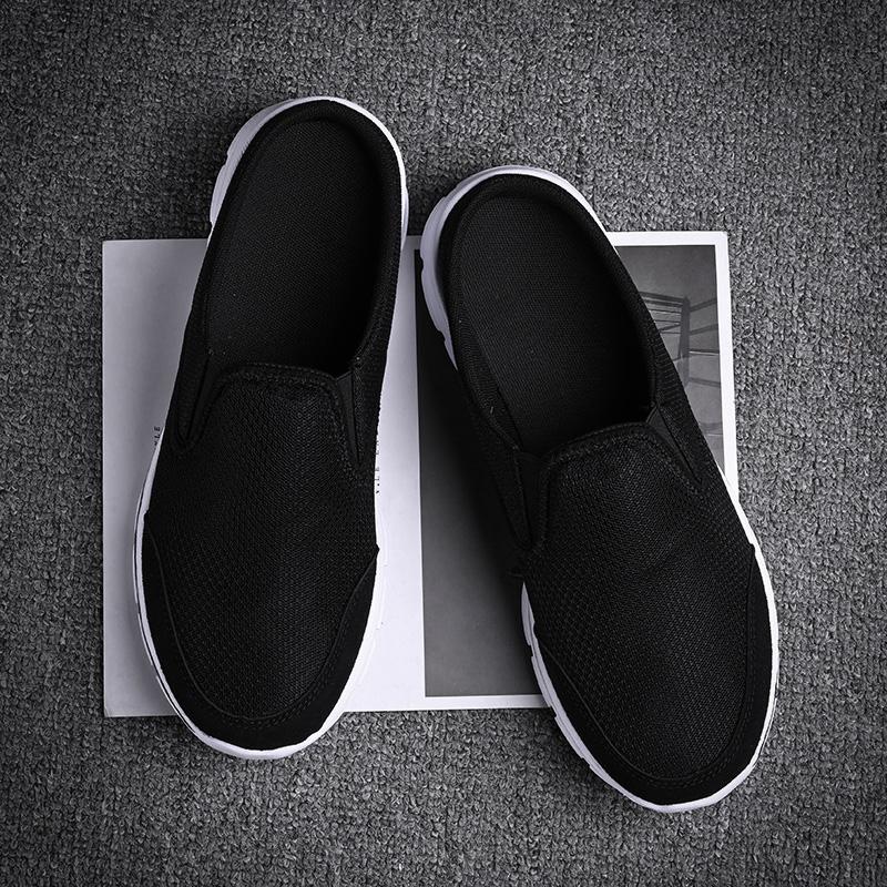 Semi papuci de vară respirabili Trend la modă One Foot Kick Lazy People Casual Flying Pantofi bărbați