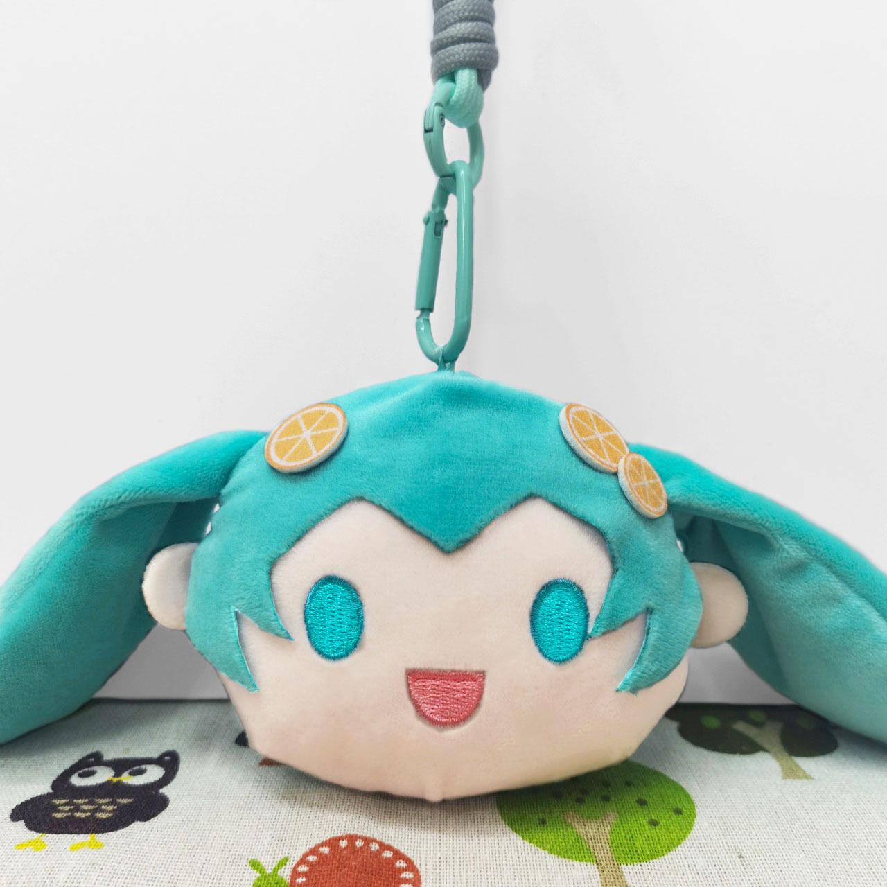 

Dreamy Elf Wristlet: ShellieMay Bowknot Lipstick & Earphone Bag - Anime Hatsune Miku Coin Purse Charm Woven Strap