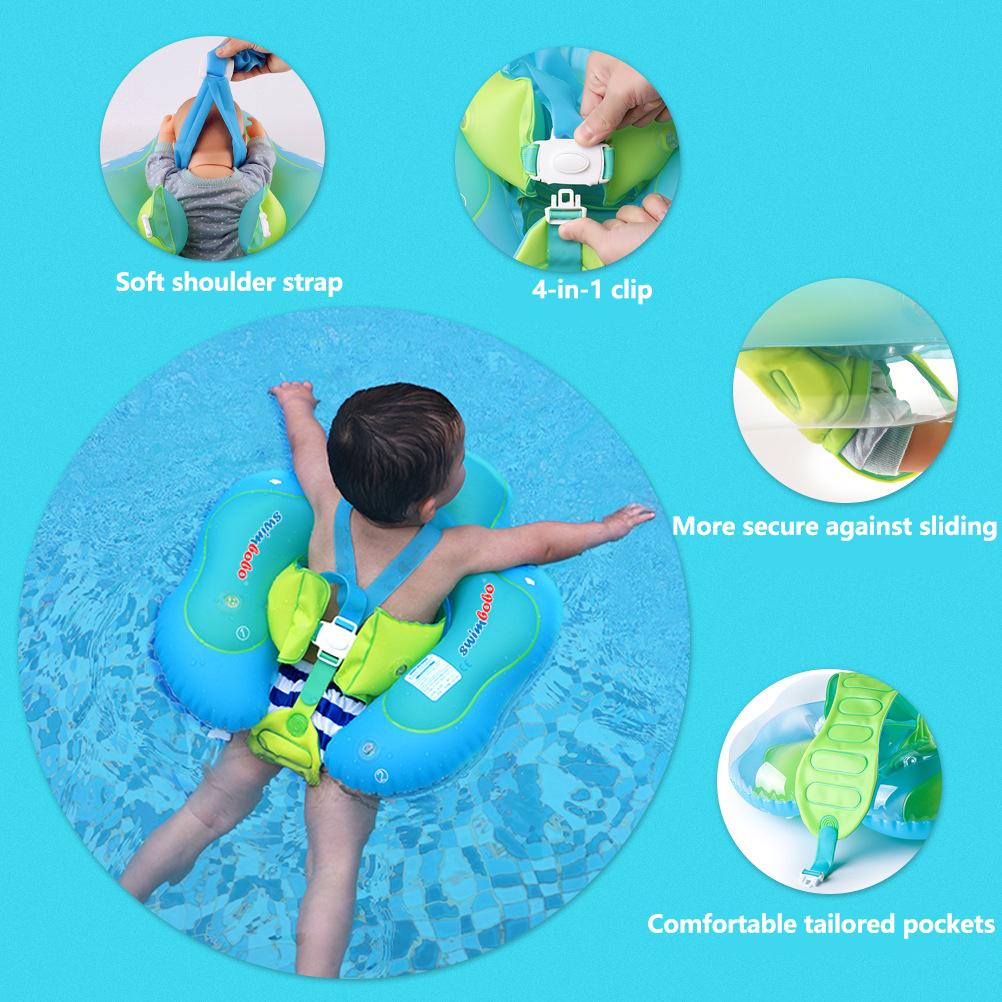 0-6 Years Baby Bathing Swimming Float Lay Ring Inflatable Infant Floating Ring Kids Swim Pool Accessories Circle with Inflator