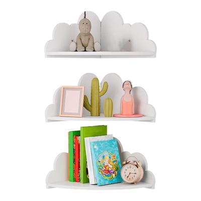 Corner Shelving 3 Pieces Cloud Wall Bookshelf Home Decor Modern Decor Corner Shelf Display Rack for Home Decor Books Toys