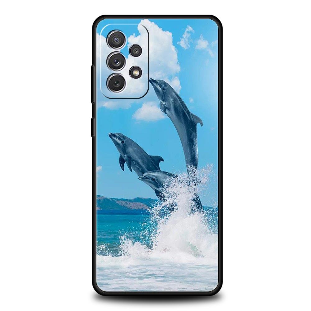 Ocean Animal Dolphin Phone Case For Samsung Galaxy A51 A71 A21S A12 A11 A31 A41 A03s A52 A32 A22 A13 A23 A33 A53 A73 5G Cover