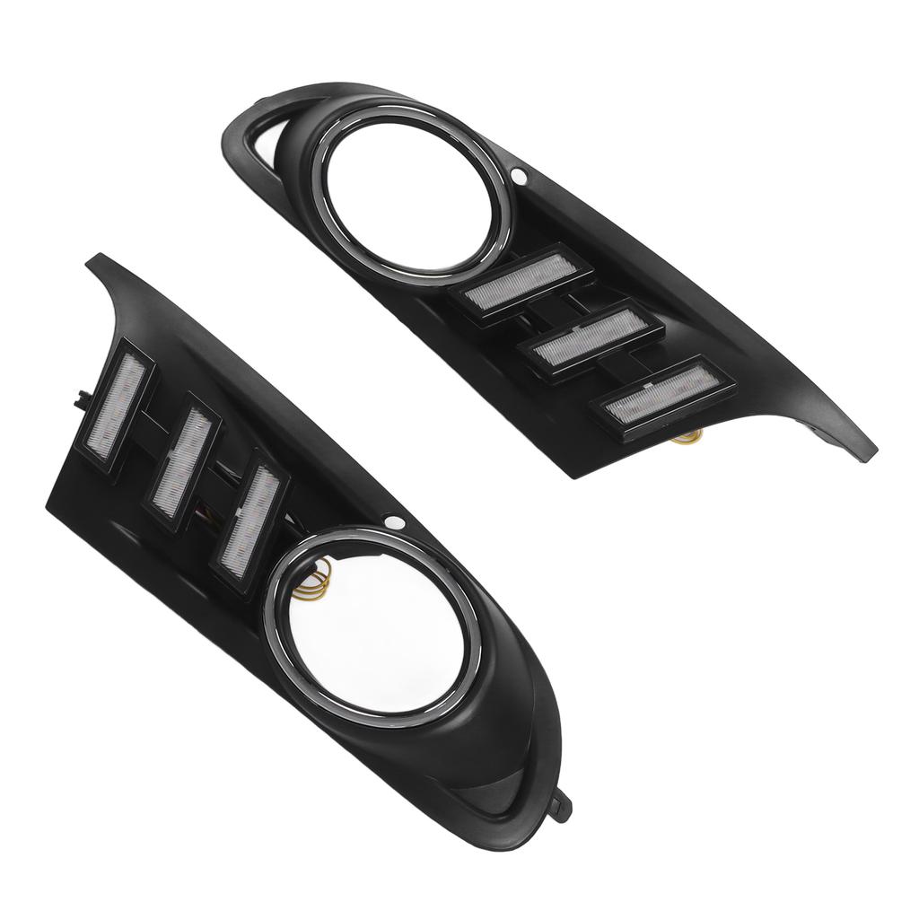Pair Car Daytime Running Light Front Bumper LED Turn Signal Fog Lamp 3 Colors Replacement for MK6 2009‑2013