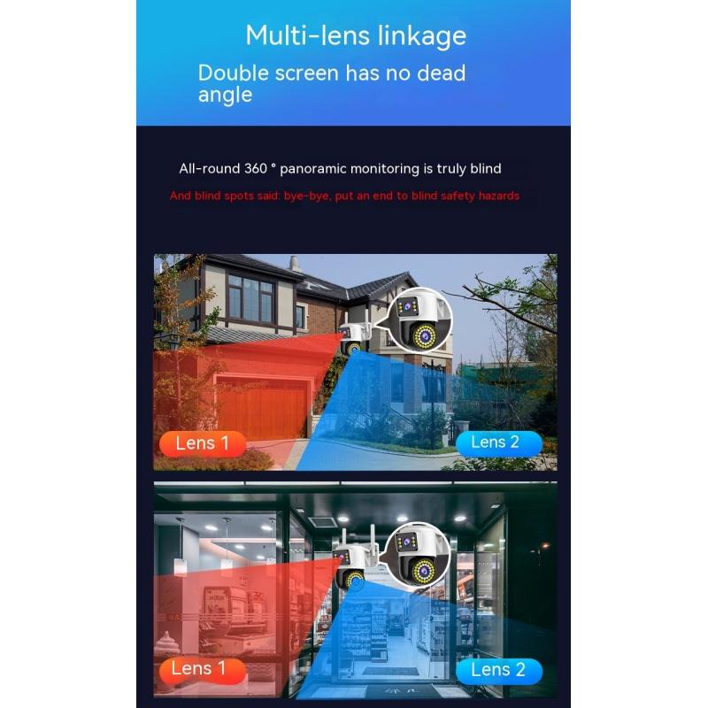 Купить Бинокулярная камера наблюдения с двумя объективами, WIFI ...