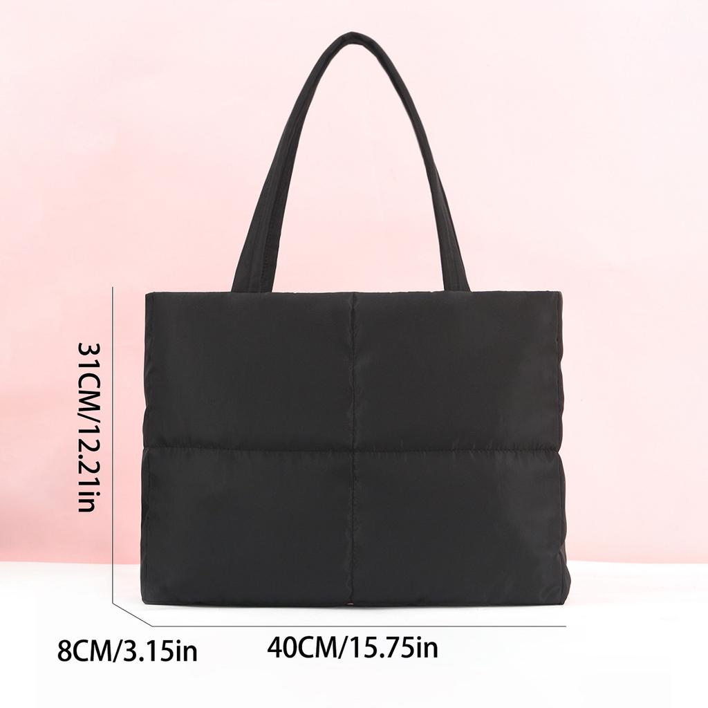 Casual Large-Capacity Bag Women'S Fleece Underarm Bag Simple One-Shoulder Messenger Tote Bag