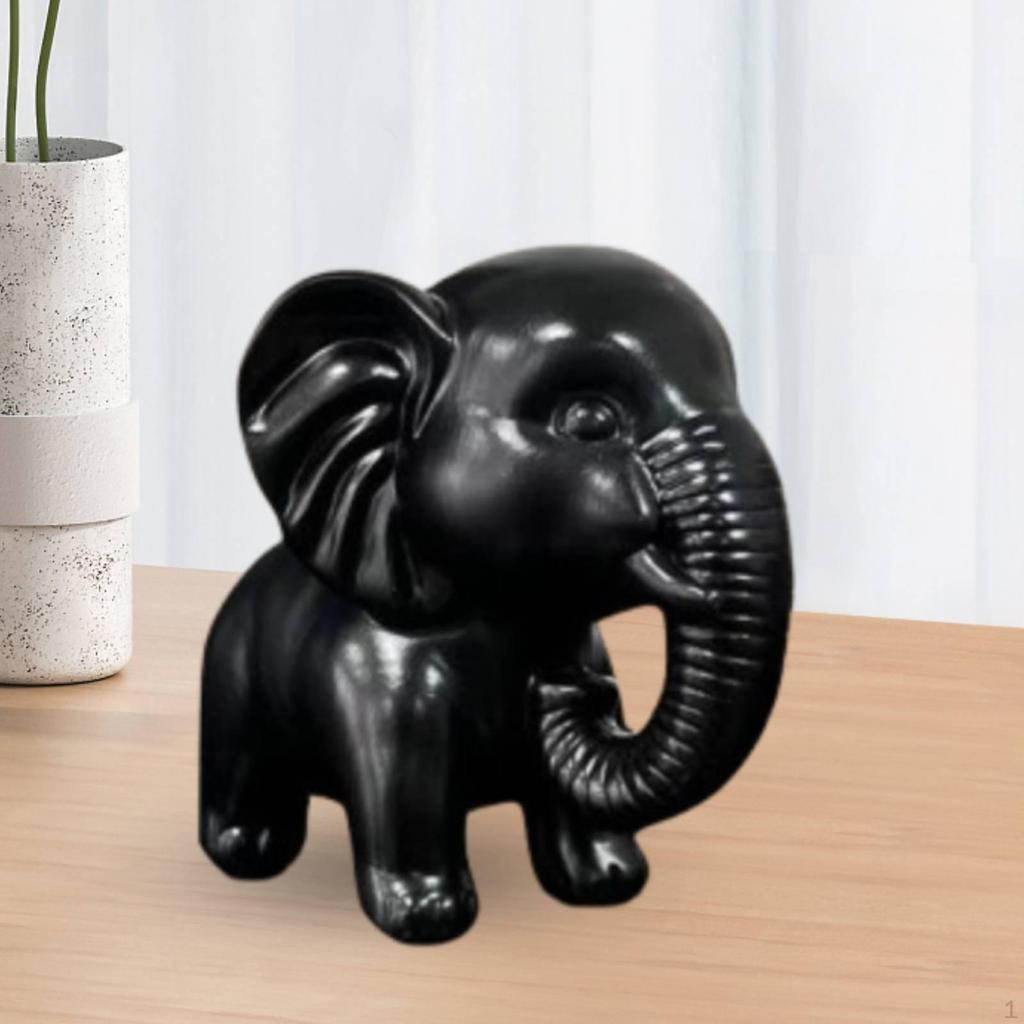 Resin Elephant Statue Animal Sculpture Decoration Collection Cute Ornament for Wedding Table