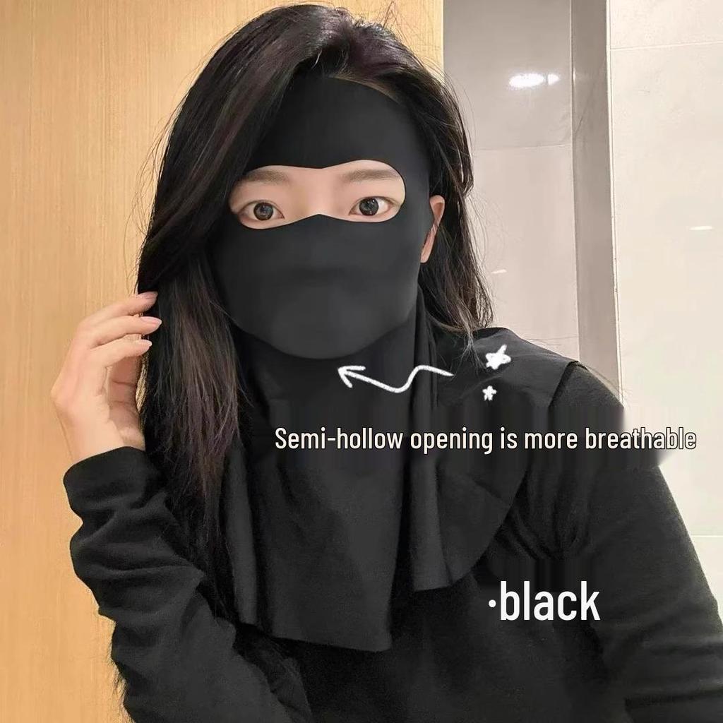 2025 Women's Sun Protection Mask, UV Shield with 3D Hyaluronic Acid, Breathable and Eye Corner Protection, Thin Summer Design