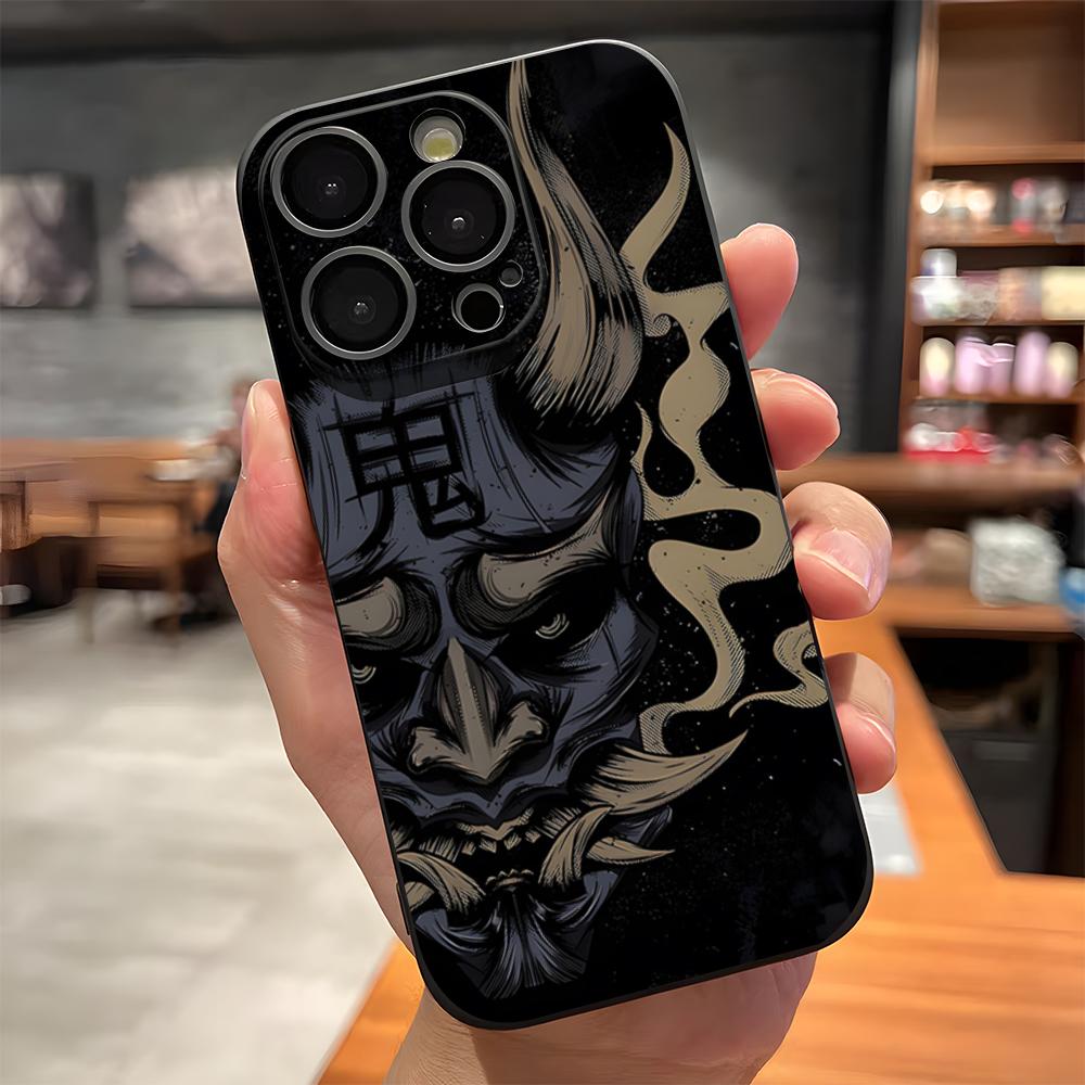Samurai Mask Phone Case For IPhone 17 Pro Max 15 Pro 16 14 Plus 12 13 Mini 11 Pro Shockproof Soft Cover