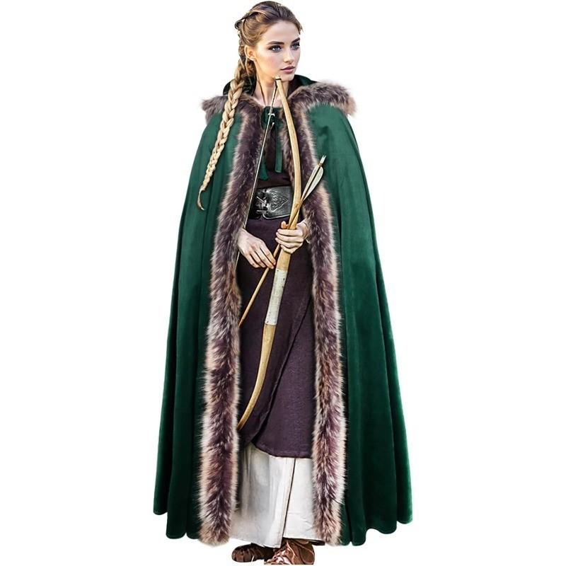 Ethnic Inspired Shawl With Hood For Stage Performances And Cosplay